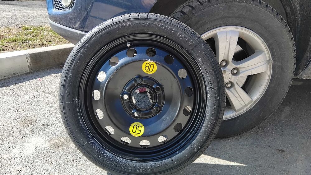 Чисто нова резервна гума с джанта патерица 125/70/16