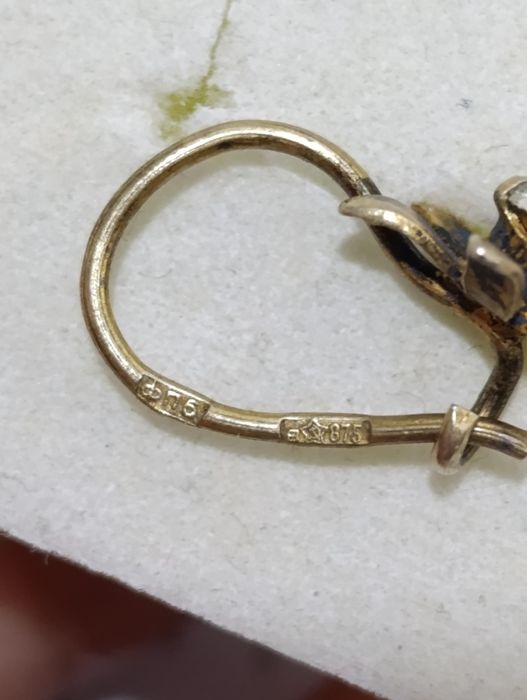 Советские  подростковые серебряные серьги.