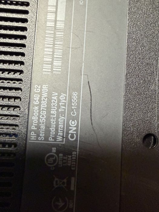 Hp probook 640 g2 -i5 6200u , ddr 4 8g