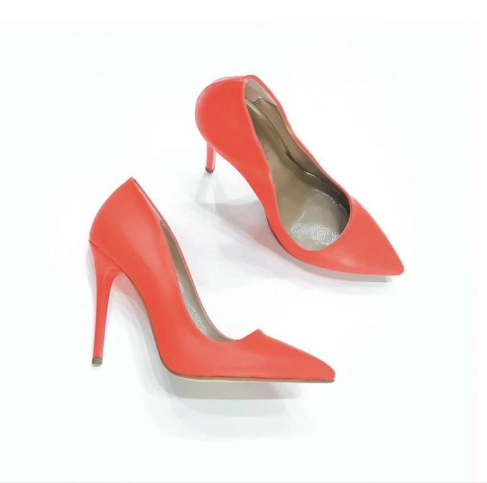 Туфли лодочки в цветк фукси оранжевый (производство Турция) 36,39,40 р