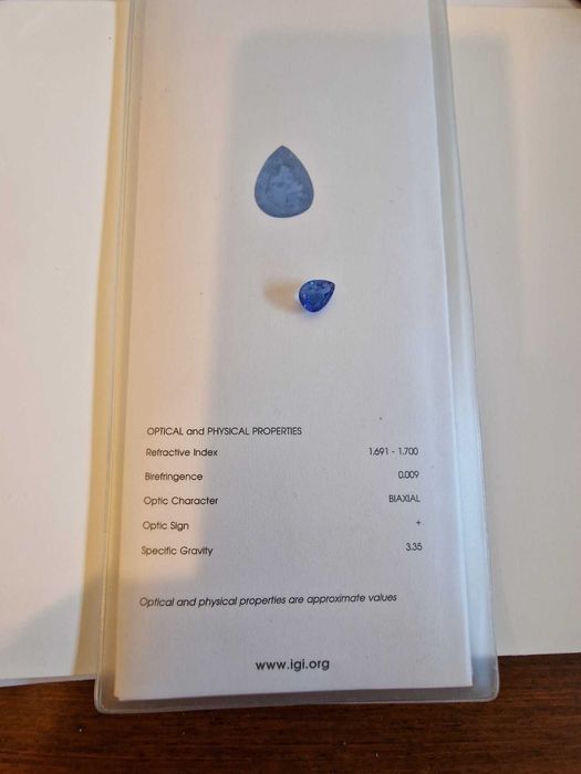 Сертифициран естествен Танзанит-3.40 карата