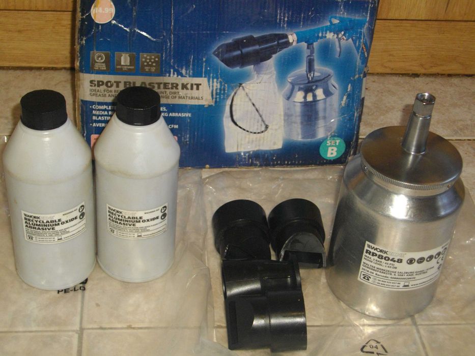 Комплект Пневматичен Пясъкоструене Ел.Роторайзер  Машина точене вериги