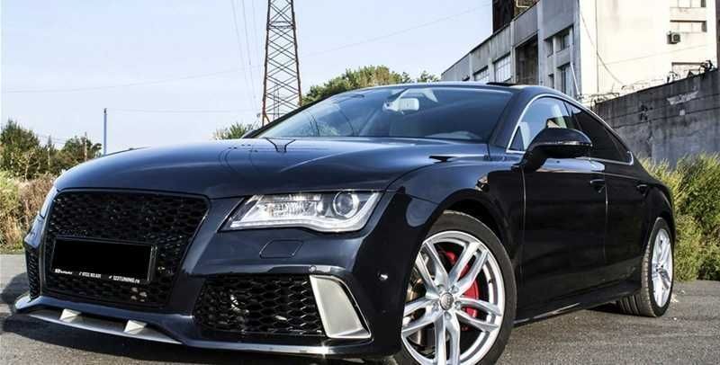 Grila Fata Audi A7 4G Pre-Facelift (2010-2014) RS7 Look Negru Lucios