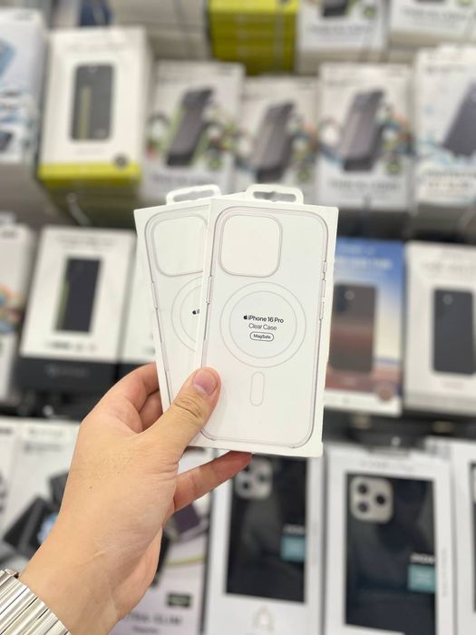 16 pro/16 promax Прозрачный чехол для iPhone 16 Pro, 16 ProMax с MagSa