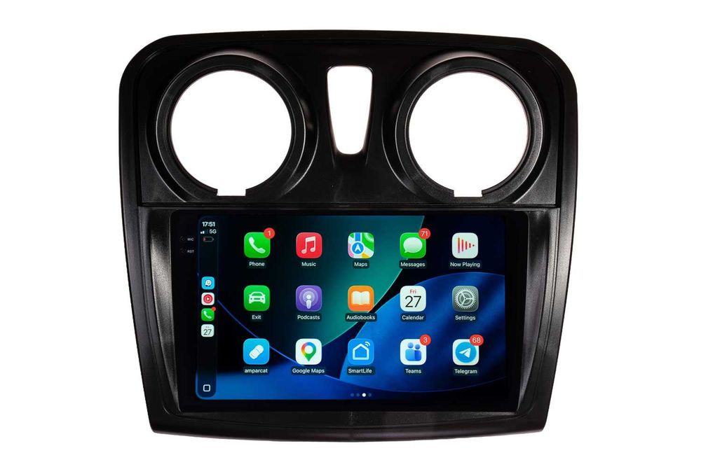 Navigatie Logan 2 Dacia Android 14 , Carplay Wireless Android Auto + Camera Marsarier