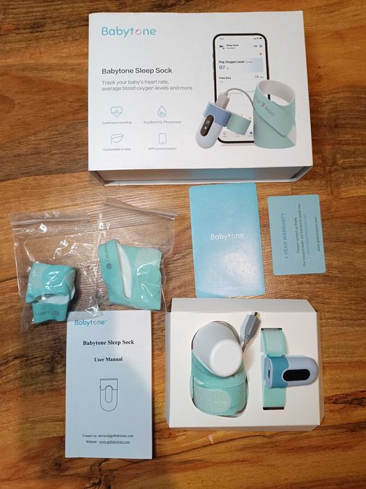 НОВ Чорап за наблюдение на бебе Babytone, сърдечна честота, кислород..