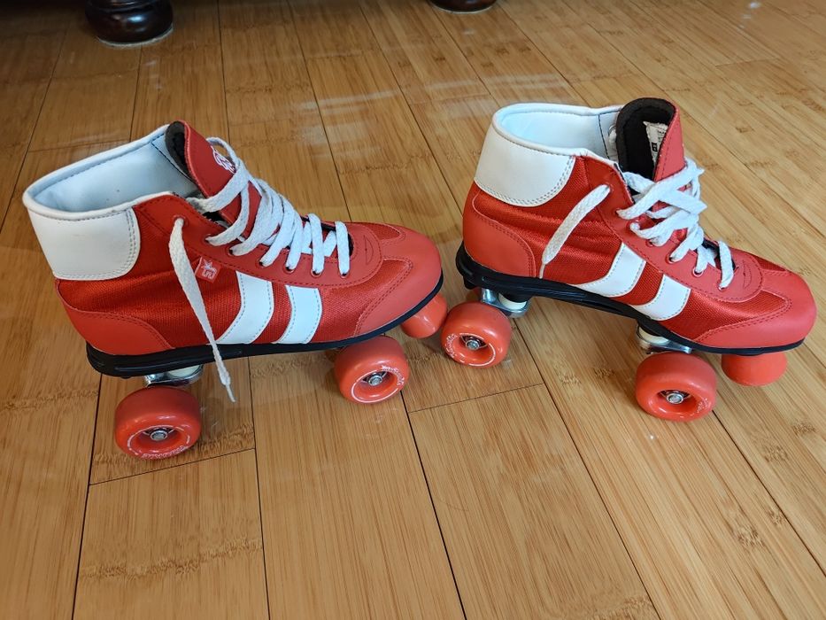 Role / patine cu rotile Rookie Retro V2, 38, Rosu Alb