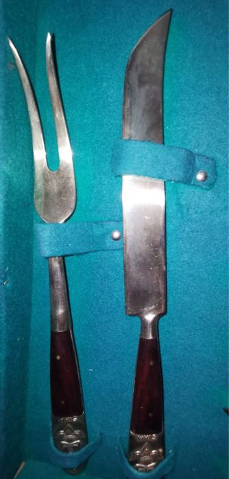 Антикварен сервиз прибори Sri Sang Thai LK 8 човека бронз палисандър