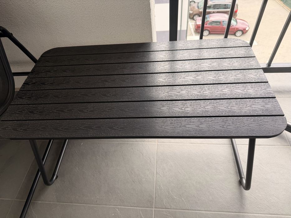 Set mobilier balcon/terasă JYSK – 3 șezlonguri + măsuță – stare impecabilă