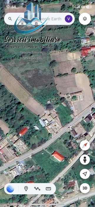 Teren intravilan (8,5 Euro/mp) Sat Visterna, jud. Tulcea 5.800 mp
