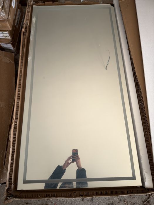 Oglinda de baie mare cu led uri