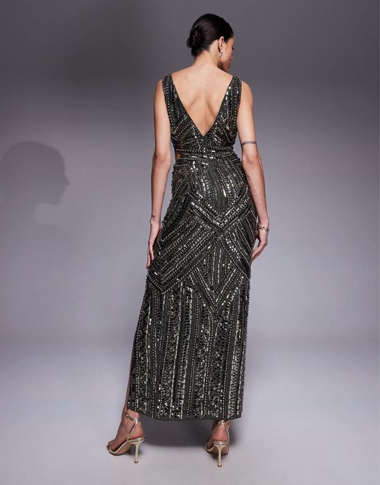 Rochie ASOS Luxe cu aplicații și decupaje – 44