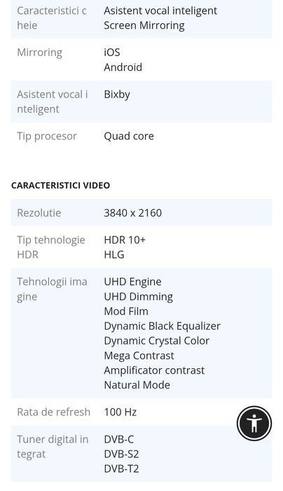 Vand TV samsung smart 163cm cu defect
