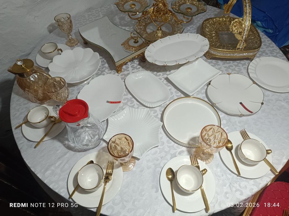 Аренда стол и стуля с посуды