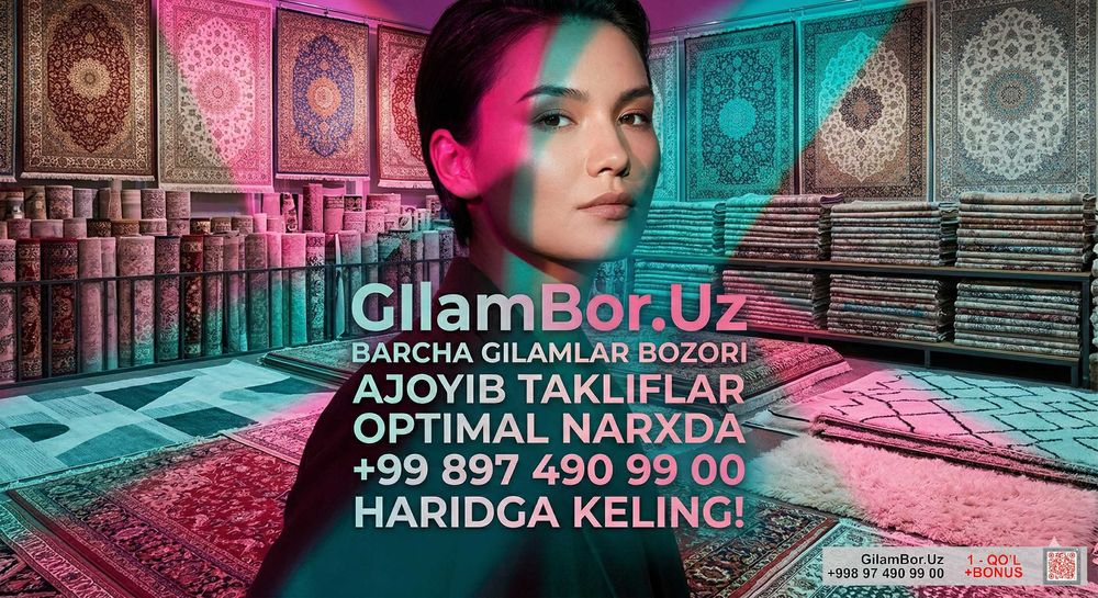Yashnobod  - Gilam Palas Dorojka Kavrolan GilamBor.Uz Toshkent Ковер