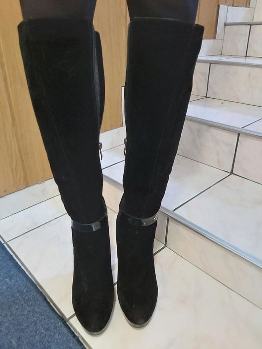 Cizme elegante din catifea  marimea 38