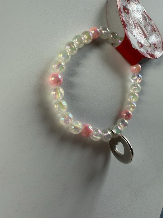 Нежна гривна с розови мъниста