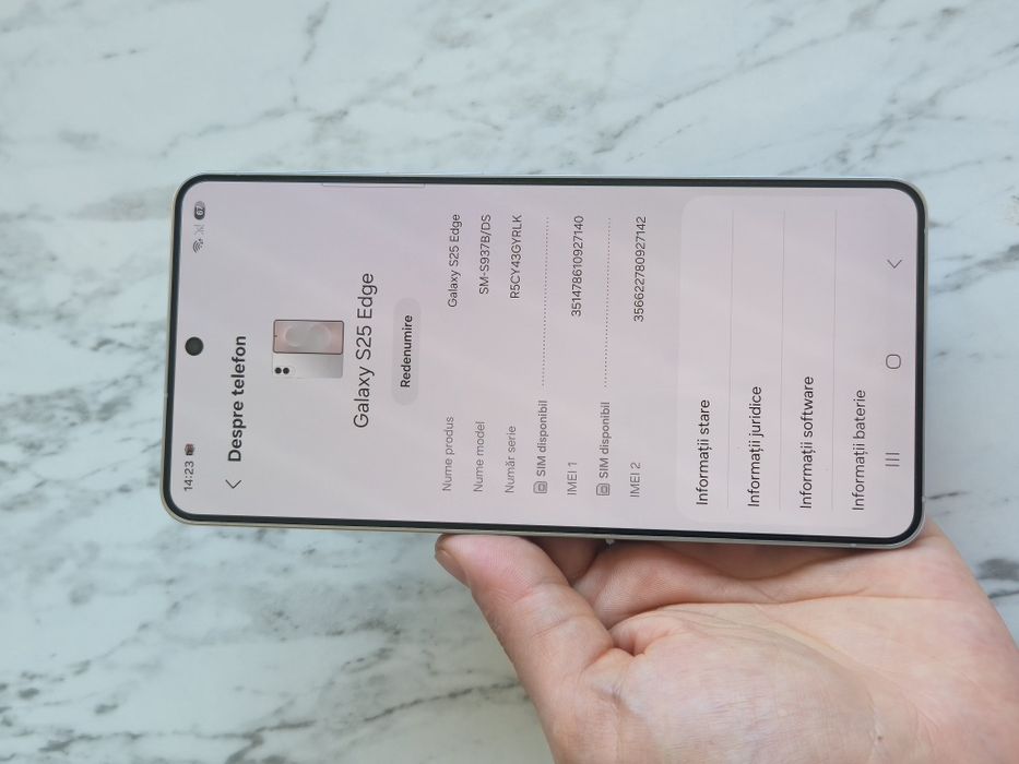 Vand Samsung S25 edge 256gb