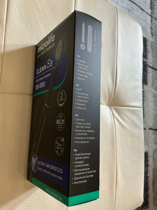 Microlife Clean S3 Звукова електрическа четка за зъби + резервни глави
