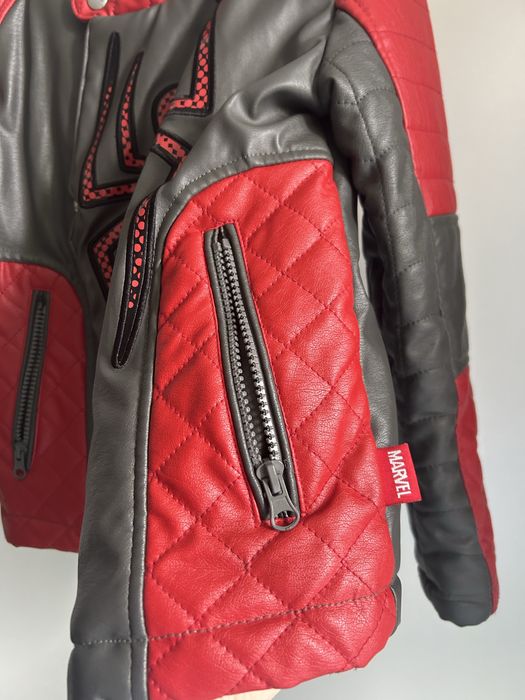 Geaca biker baieti Spiderman 116 pentru 5-6-7 ani