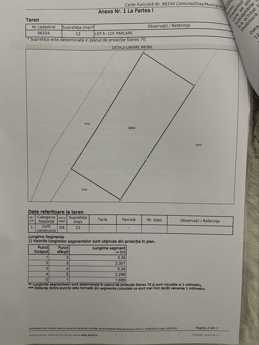 Locuri de parcare private zona Mall Strada Izvoarelor Nr.2