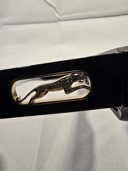 Ochelari de soare Cartier, ramă neagră lucioasă, 5185