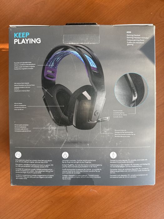 Продам Logitech G335 Wired Gaming Headset- BLACK - 3.5 MM