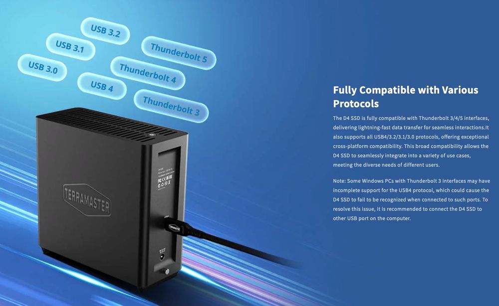 TerraMaster D4 - SSD External Closure - Sigilat 2 ani garanție