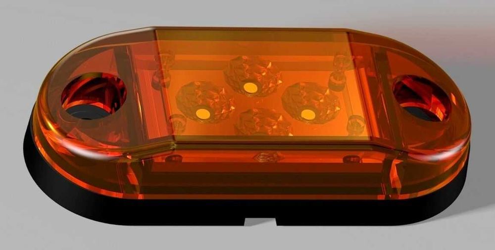 1бр. ЛЕД LED габарити светлини овал с 4 диода 24V за камион , 2 цвята