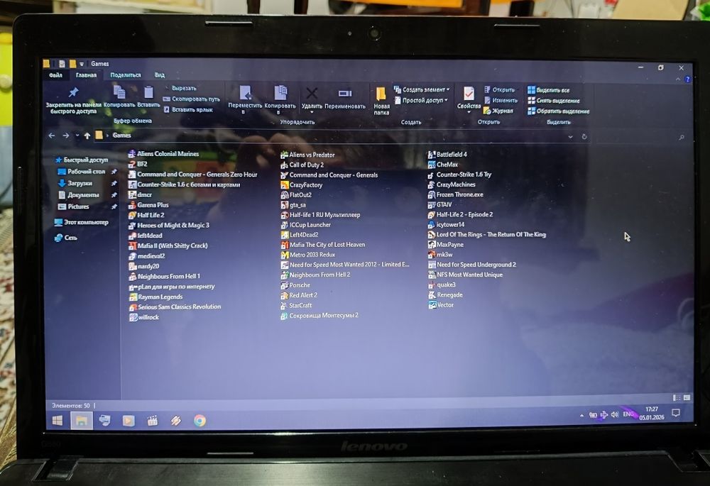 Ноутбук Lenovo G580 i7 EAC windows 10pro 50игр
