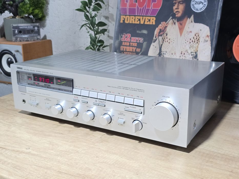 Reveiver YAMAHA R-5, retro hifi amplituner argintiu , made in Japan