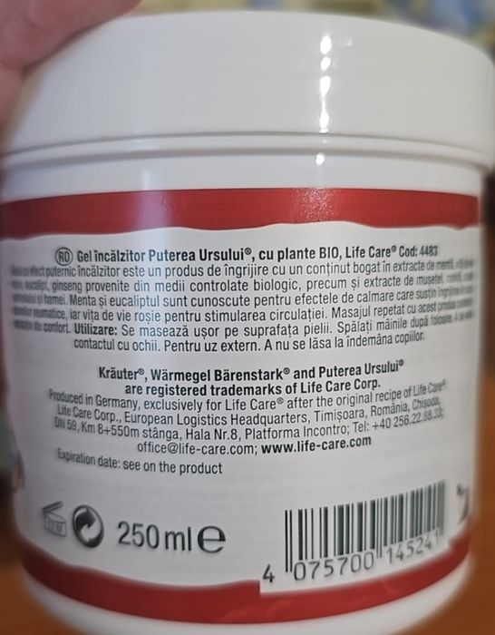Vand gel Puterea Ursului  original- Nou, sigilat