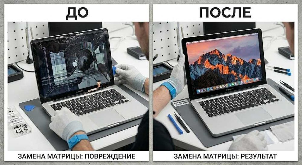 Замена матриц на ноутбуке! Ремонт!