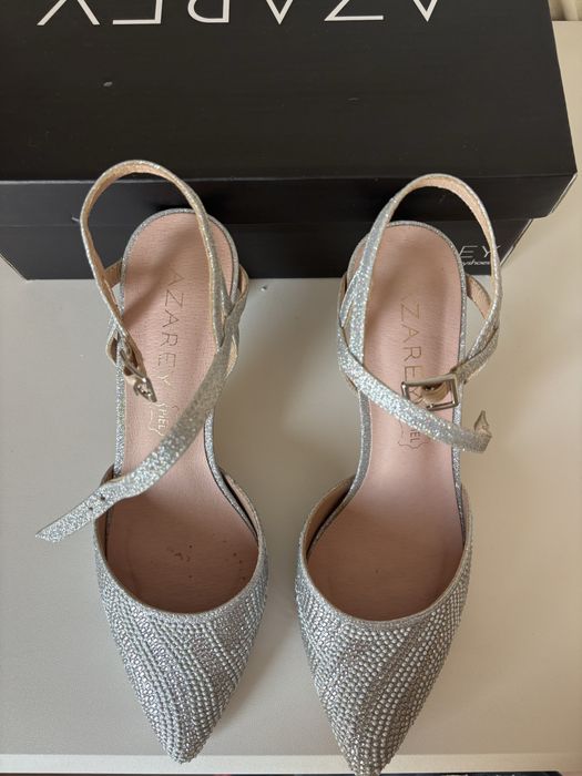 Pantofi stiletto silver