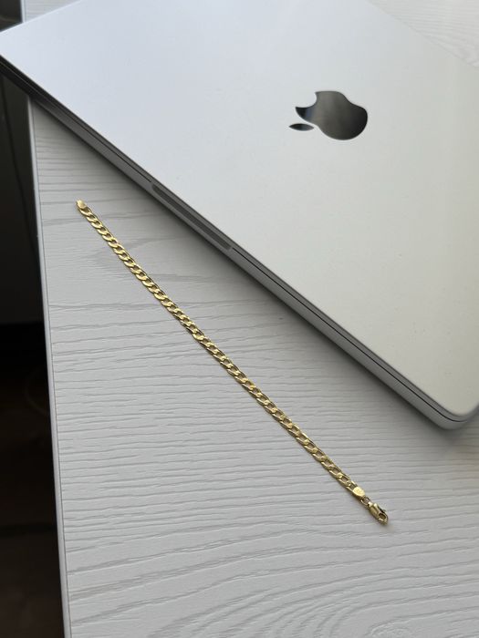 Позлатена гривна 925