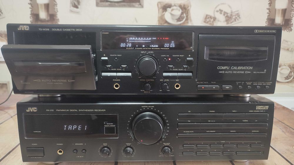 Amplituner JVC, dublu deck JVC.