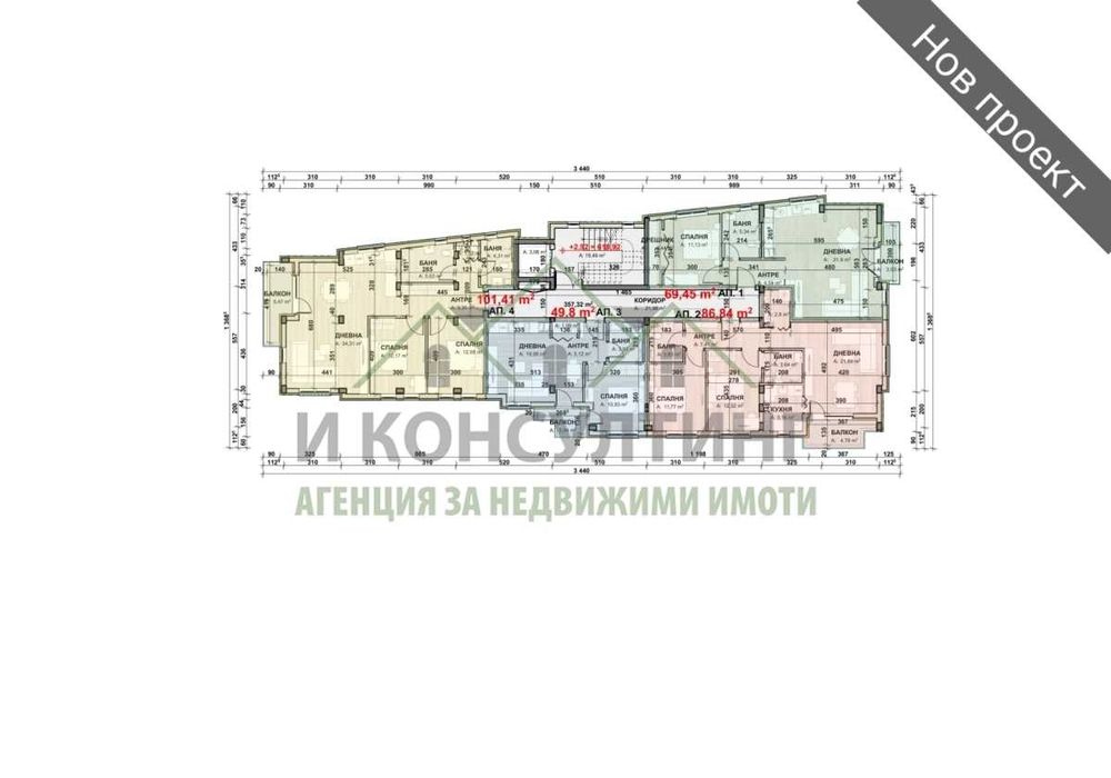Тристаен апартамент в Манастирски ливади