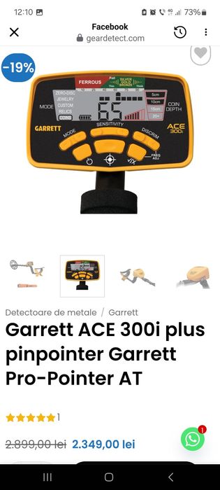 Detector metale Garrett ACE 300 i