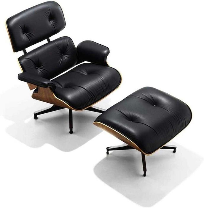 Fotoliu și taburet replica Eames Lounge Chair, studio, cabinet, birou