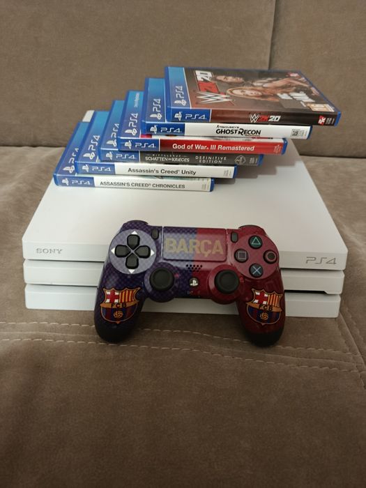 Playstation 4 PRO 4K SSD 1TB ( 1000Gb )   + 6 jocuri + 1 controller PS