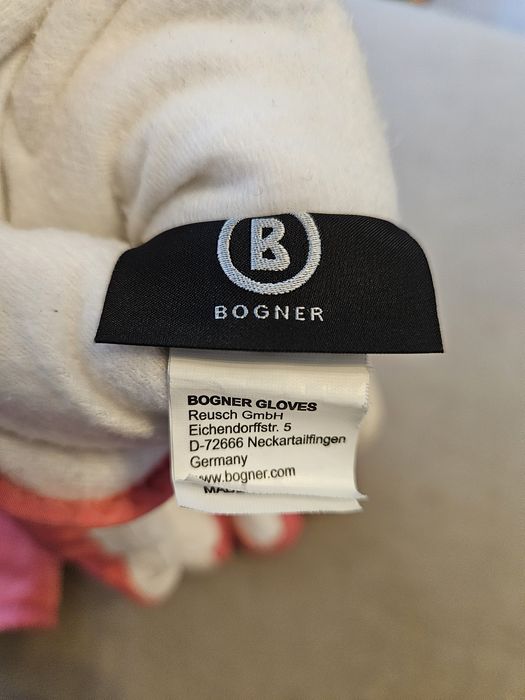 Mănuși schi snowboard damă BOGNER, mărimea 8 — piele + Primaloft roz