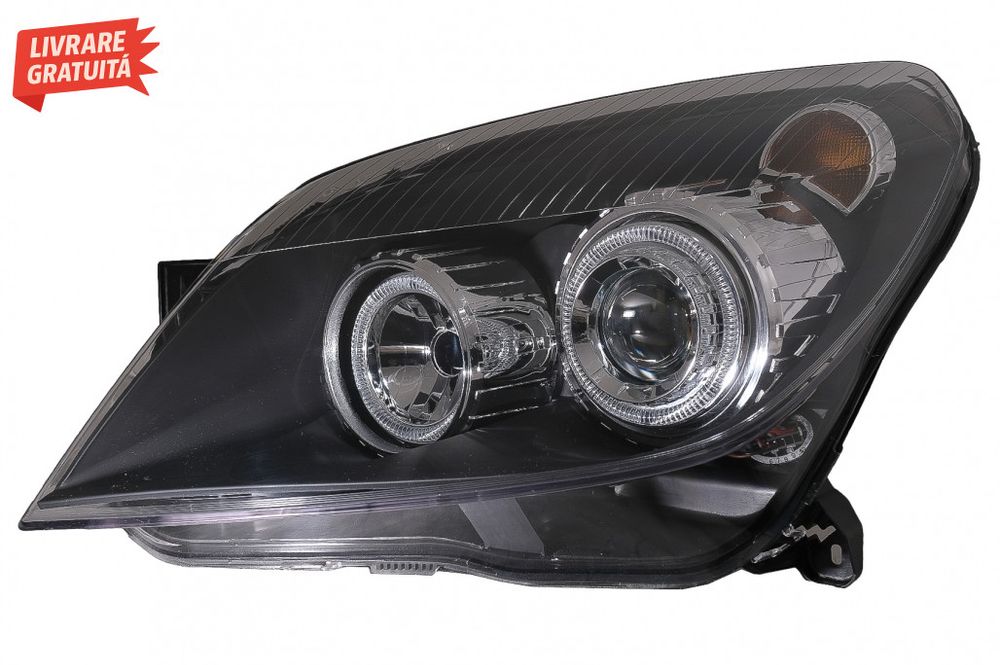Faruri Opel Astra H (03.2004-2009) Angel Eyes Negru