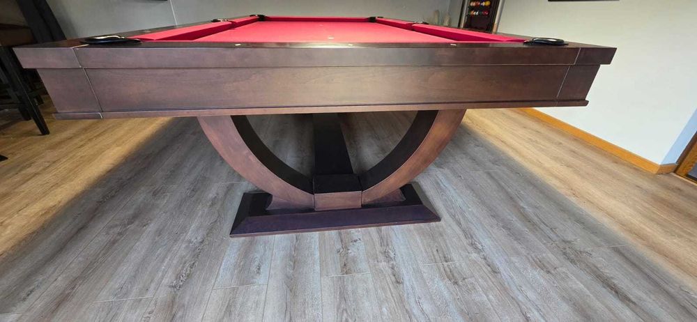 Masa Biliard James 8ft cu Blat + Suport Tacuri + Tacuri + Bile + Lampa Biliard + Blat Tenis Cu Fileu si Palete