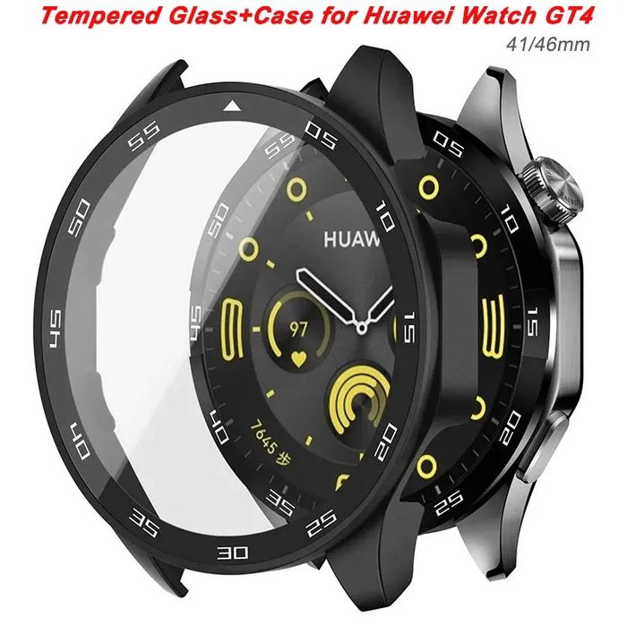 Huawei Watch GT4 / Watch 4 / Твърд удароустойчив кейс с протектор