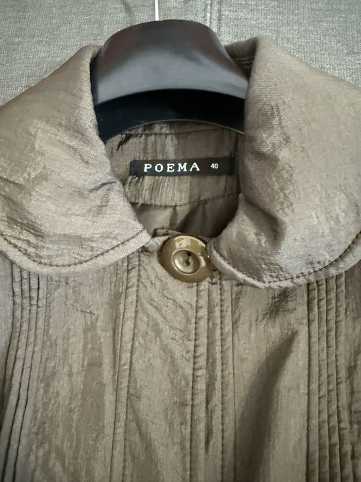 Trench Poema kaki metalizat