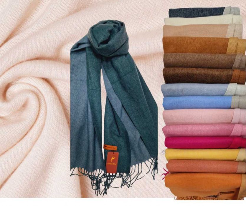 Луксозен дамски двулицев шал