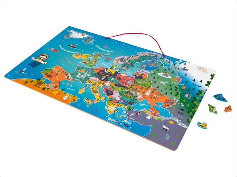 НОВИ! Магнитна карта на Европа 76х45см