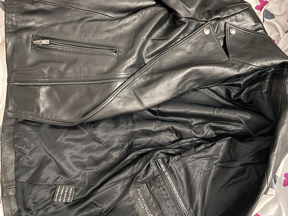Geacă din piele naturală PuntoPelle Roma model biker