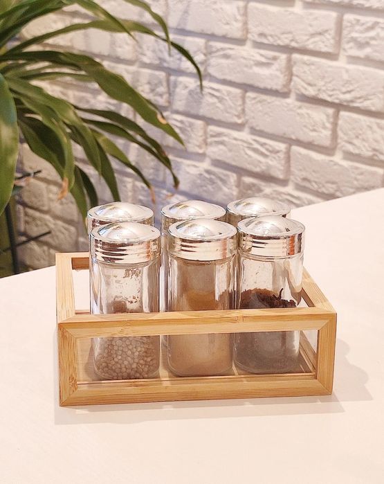 Комплект бамбукови кутии органайзери декорация за баня органайзер