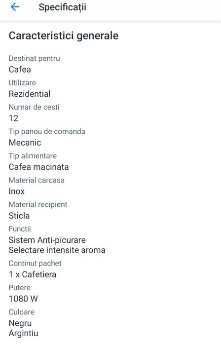 Cafetiera Electrolux